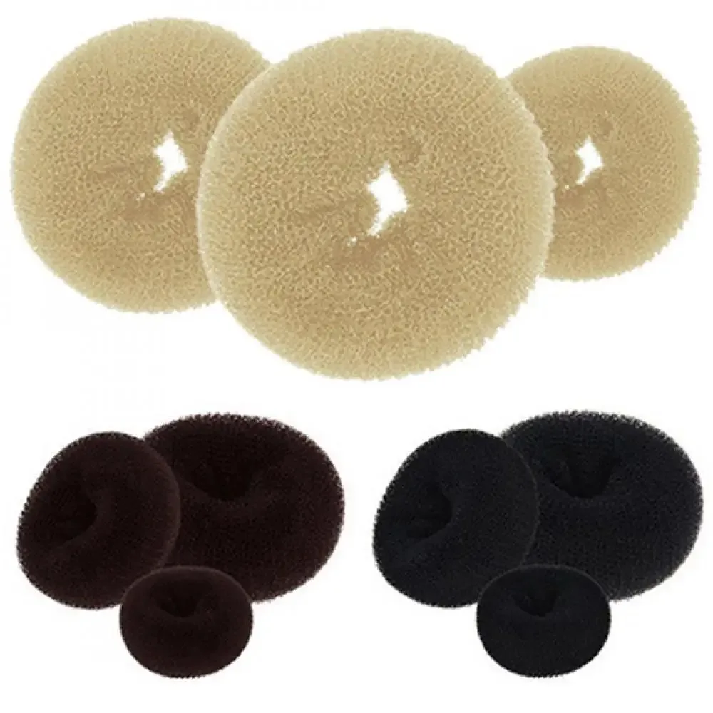 3Pcs Donut Hair Bun Maker – Magic Foam Sponge Styling Tools for Women