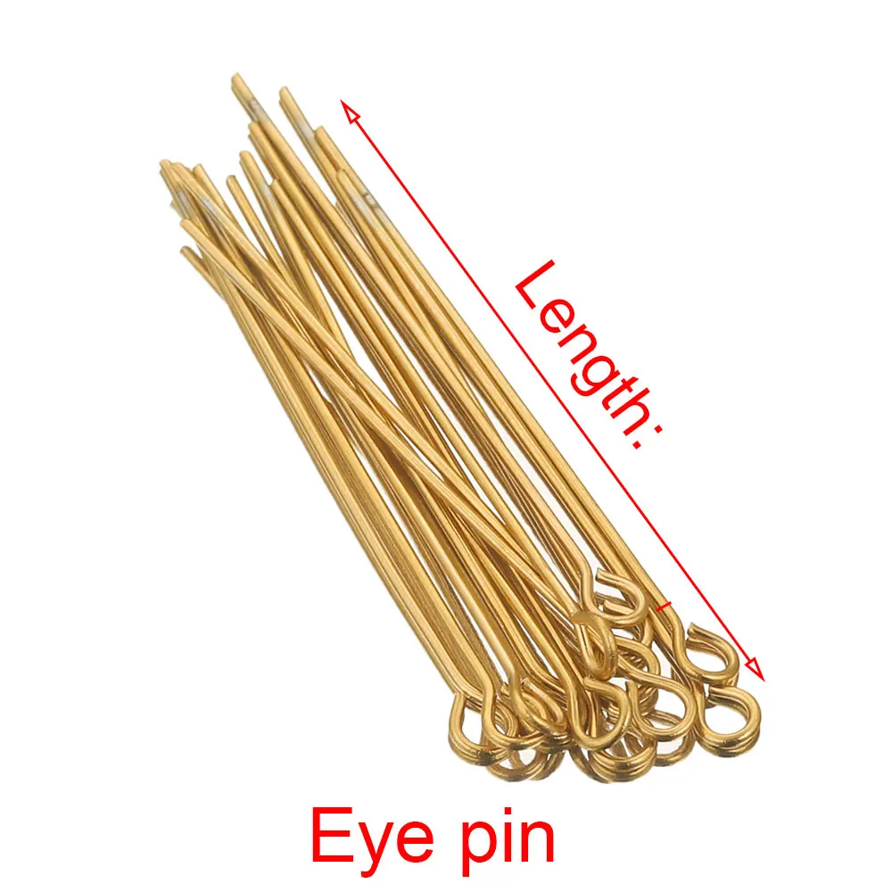 20pcs 20-70MM PVD Stainless Steel Eye Flat Ball Head Pins Needle for Beads Earrings Crafts Connector Jewelry Making Materials - Image 9