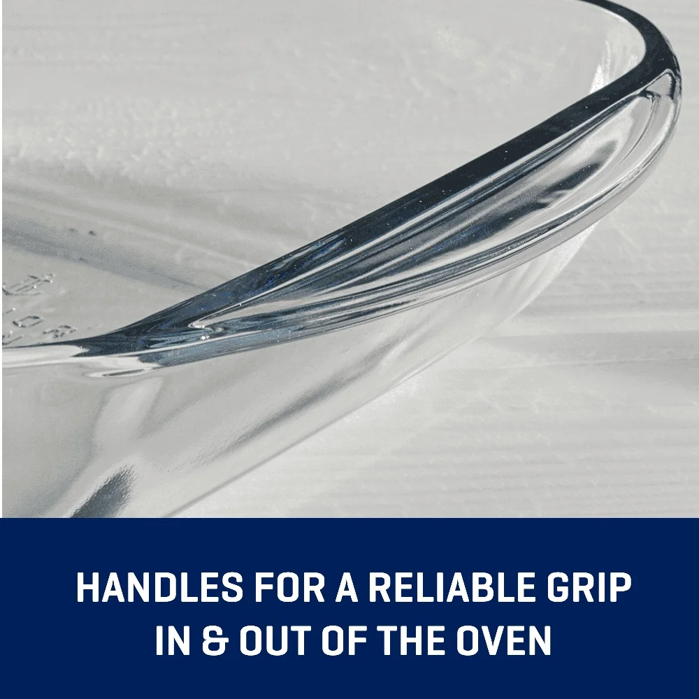 3-Piece Tempered Glass Baking Dish Set – Oven, Microwave & Dishwasher Safe Durable Bakeware - Image 6