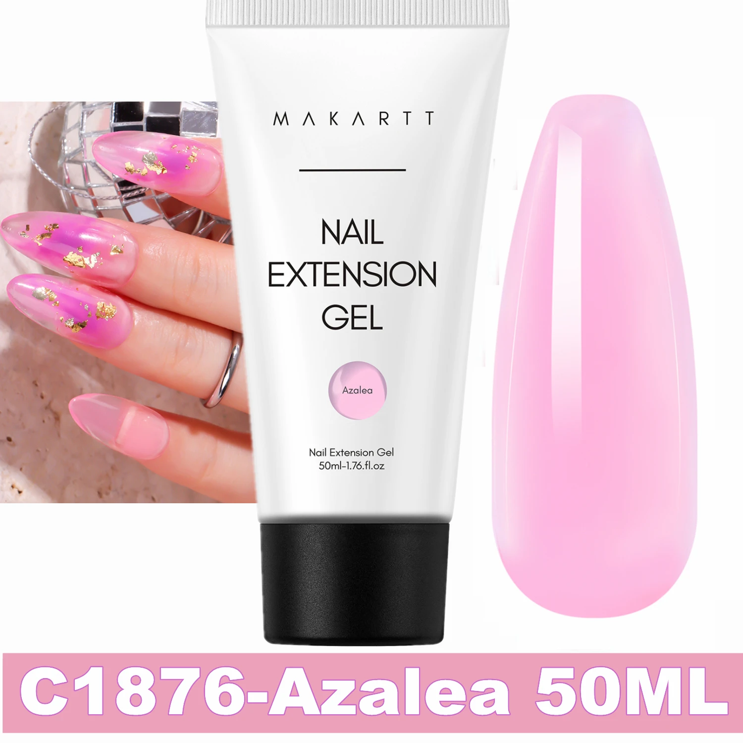 Makartt Natural Pink Poly Nail Gel – 50ML Builder for DIY Extensions - Image 29