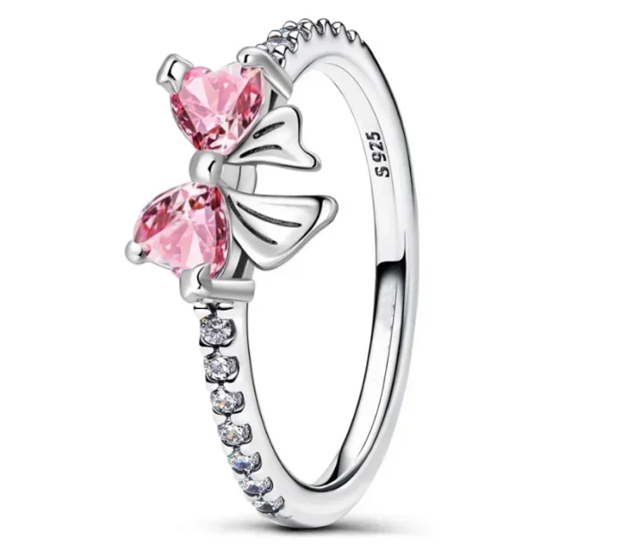 925 Silver Celestial Ring Set – Heart, Bow, Sun, Moon & Star Charms - Image 29