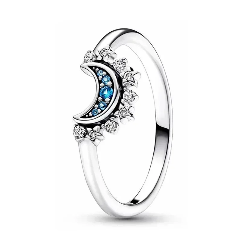 925 Silver Celestial Ring Set – Heart, Bow, Sun, Moon & Star Charms - Image 12