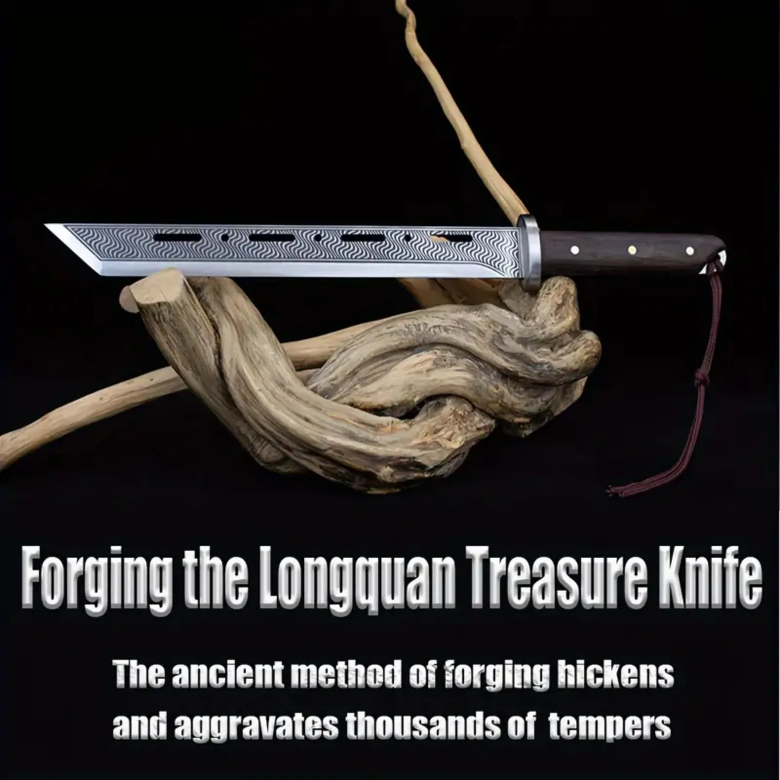 Handcrafted Beef Knife with Wooden Anti-Slip Handle – Sharp High-Quality Versatile Blade
