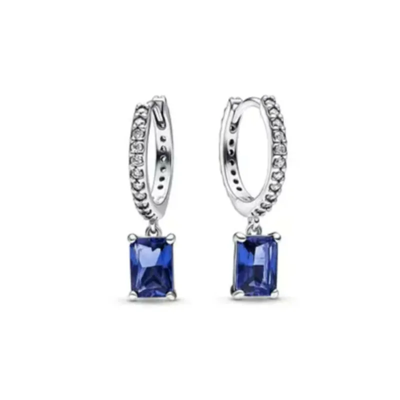 Double Hoop Sun & Moon Earrings – 925 Silver-Plated Butterfly Heart Studs - Image 6