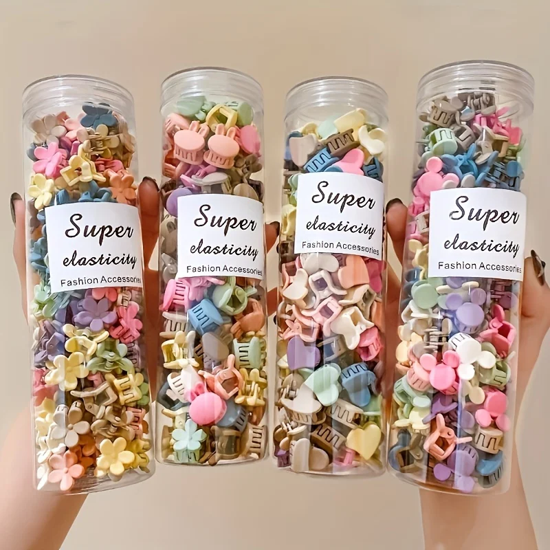 20/30/50 Sets Mini Flower-Shaped Plastic Hair Clips – Cute Braids Accessories for Teens