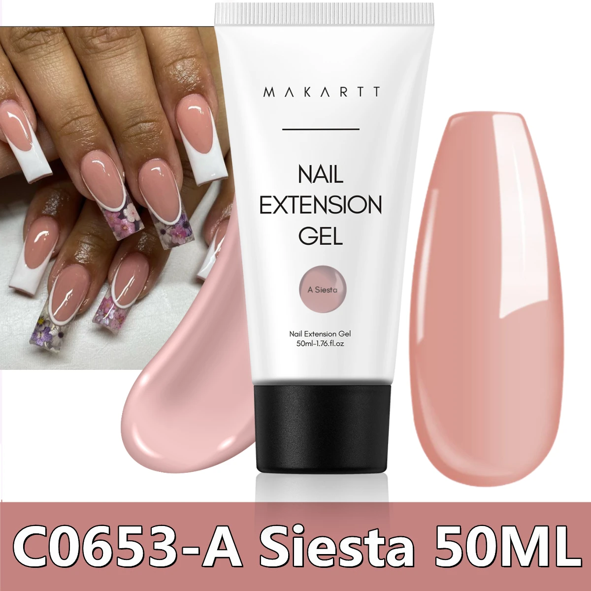 Makartt Natural Pink Poly Nail Gel – 50ML Builder for DIY Extensions - Image 16