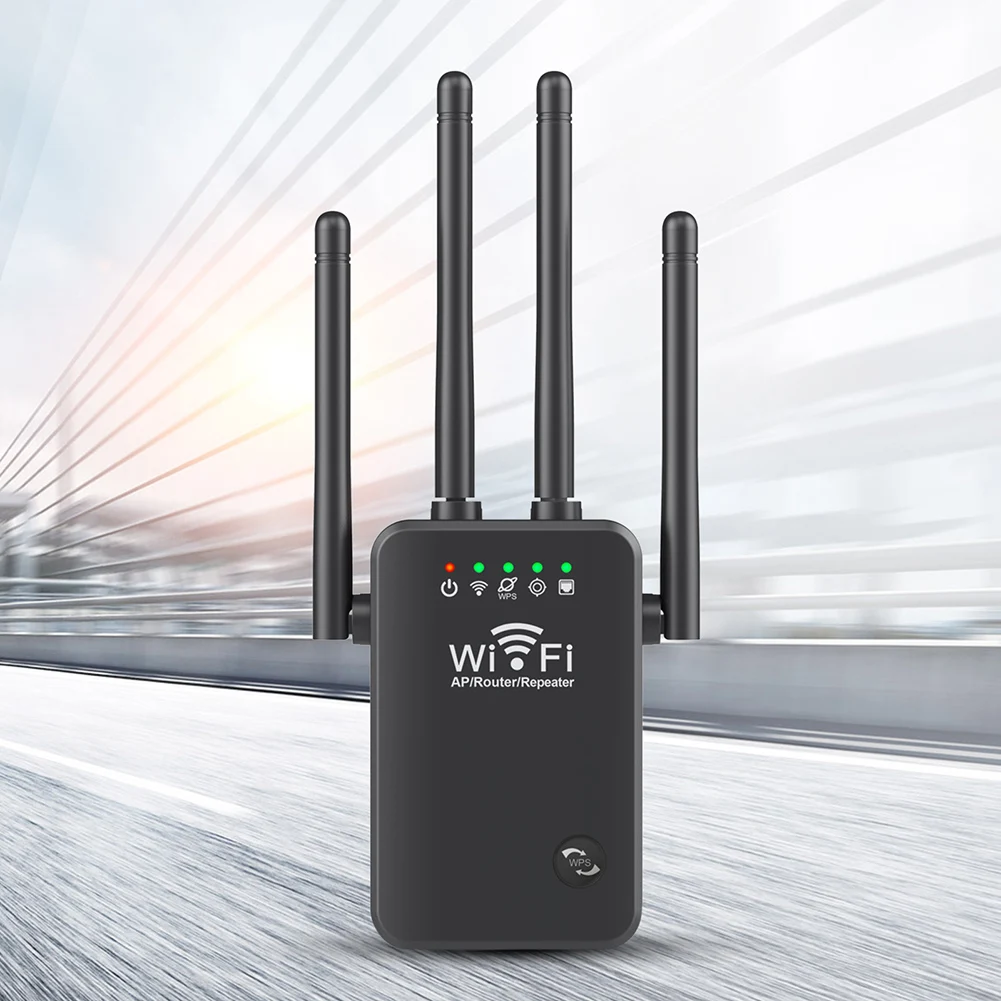 WiFi Extender Signal Booster, 300Mbps Long Range, 4 Antennas, Ethernet Port - Image 3