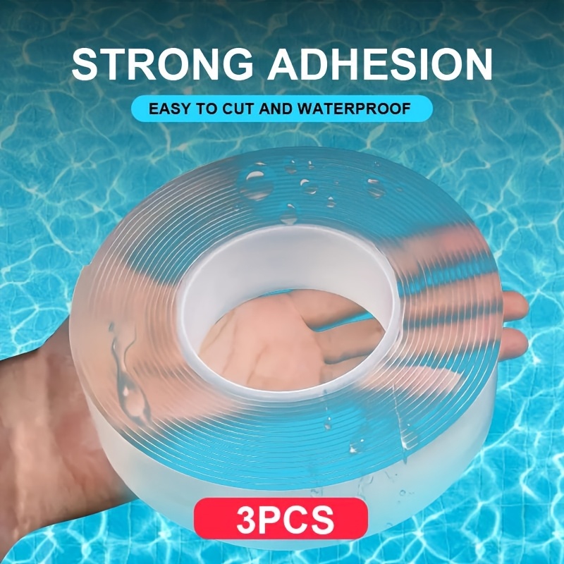 Super Strong Nano Double-Sided Tape – 3-Pack, Heavy-Duty, Transparent, Reusable